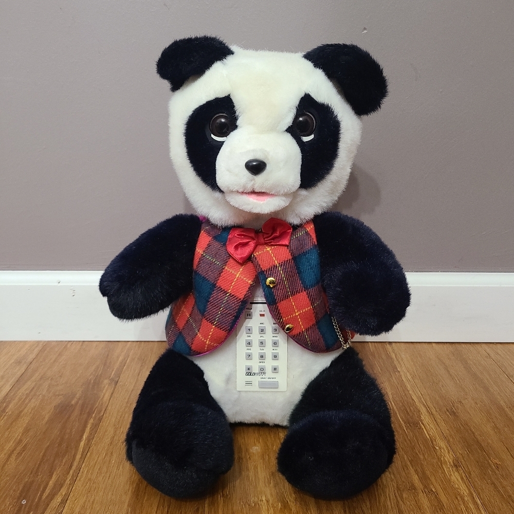 Vintage 1980s Goldbeam Animated Panda Bear Plush Phone Model PS-3000 - Tested